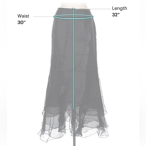 Tadashi silk black maxi skirt - Picture 3 of 5